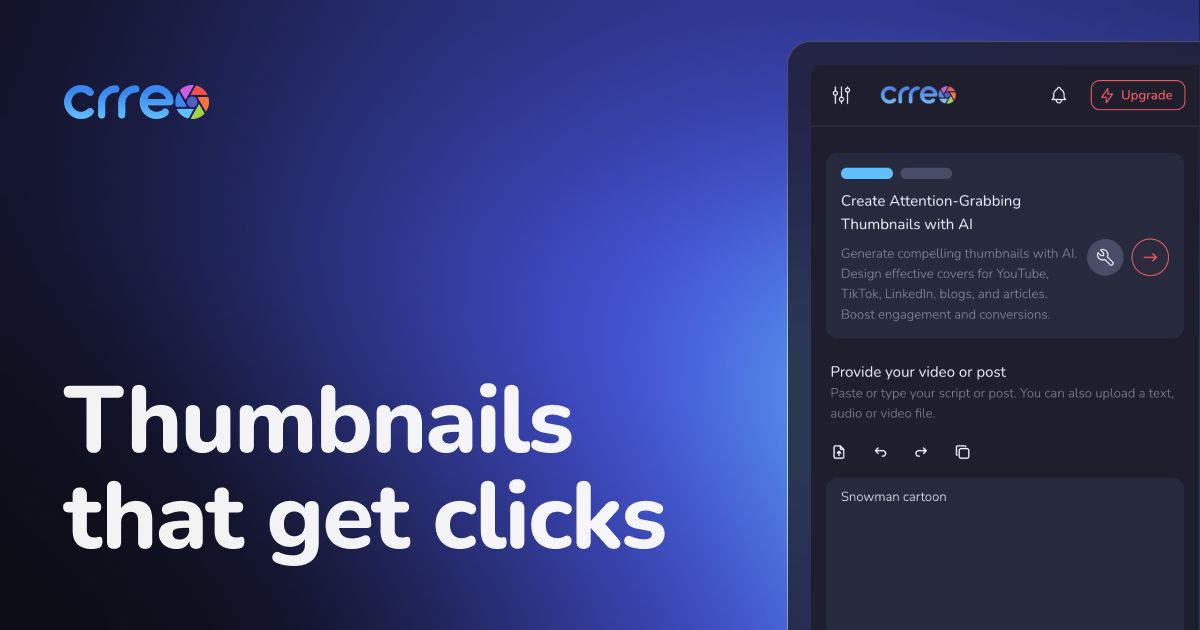AI Thumbnail Generator - Attention-Grabbing Designs