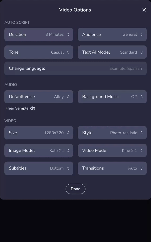 Image Model selection